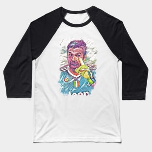 Buffon "NOT TODAY" Italian Legend - Abstract Portrait Baseball T-Shirt